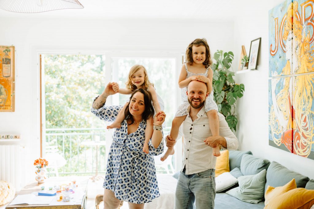 Andréa, Florent, Chloé, Margot et Ginette